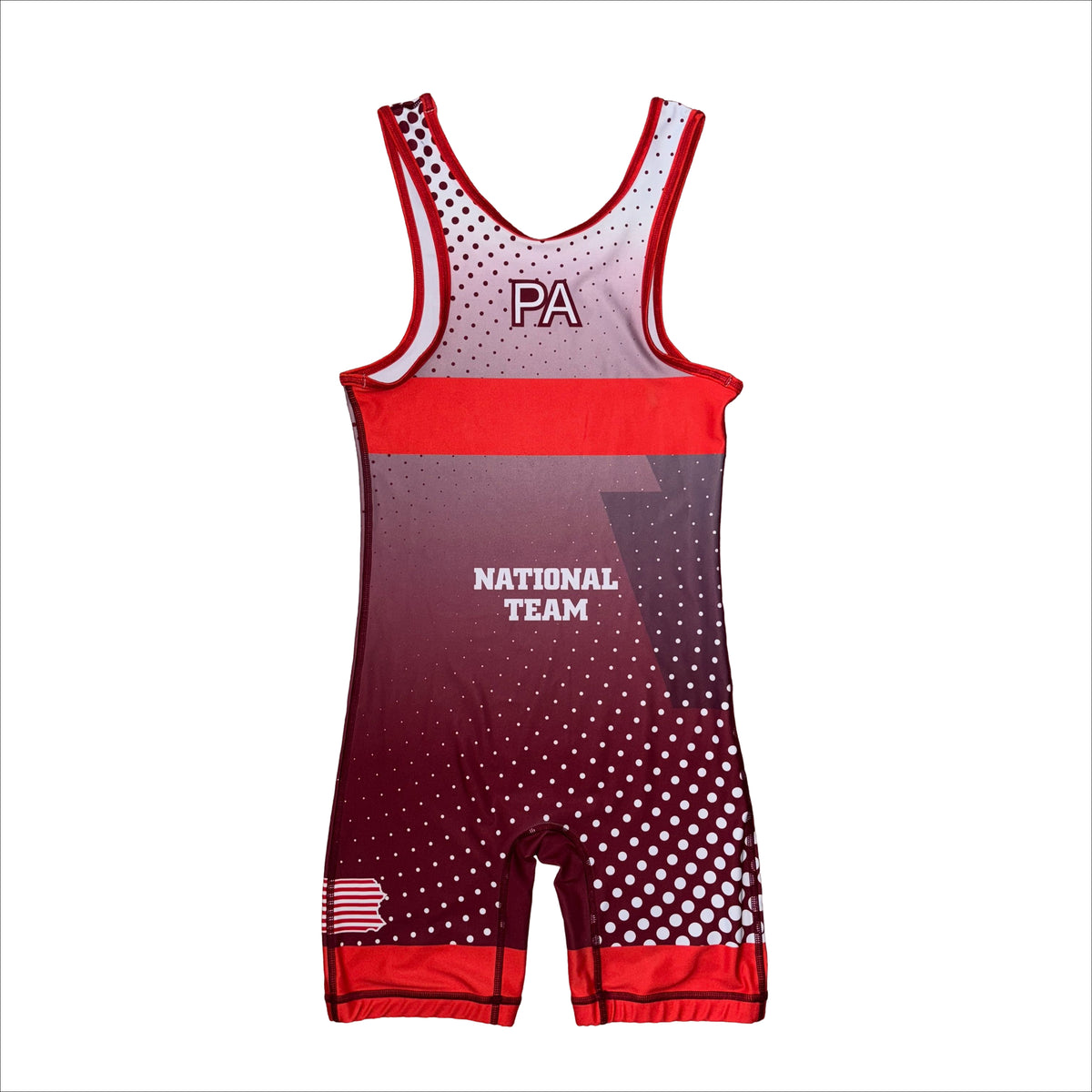 Pennsylvania Fargo national team wrestling singlet, back