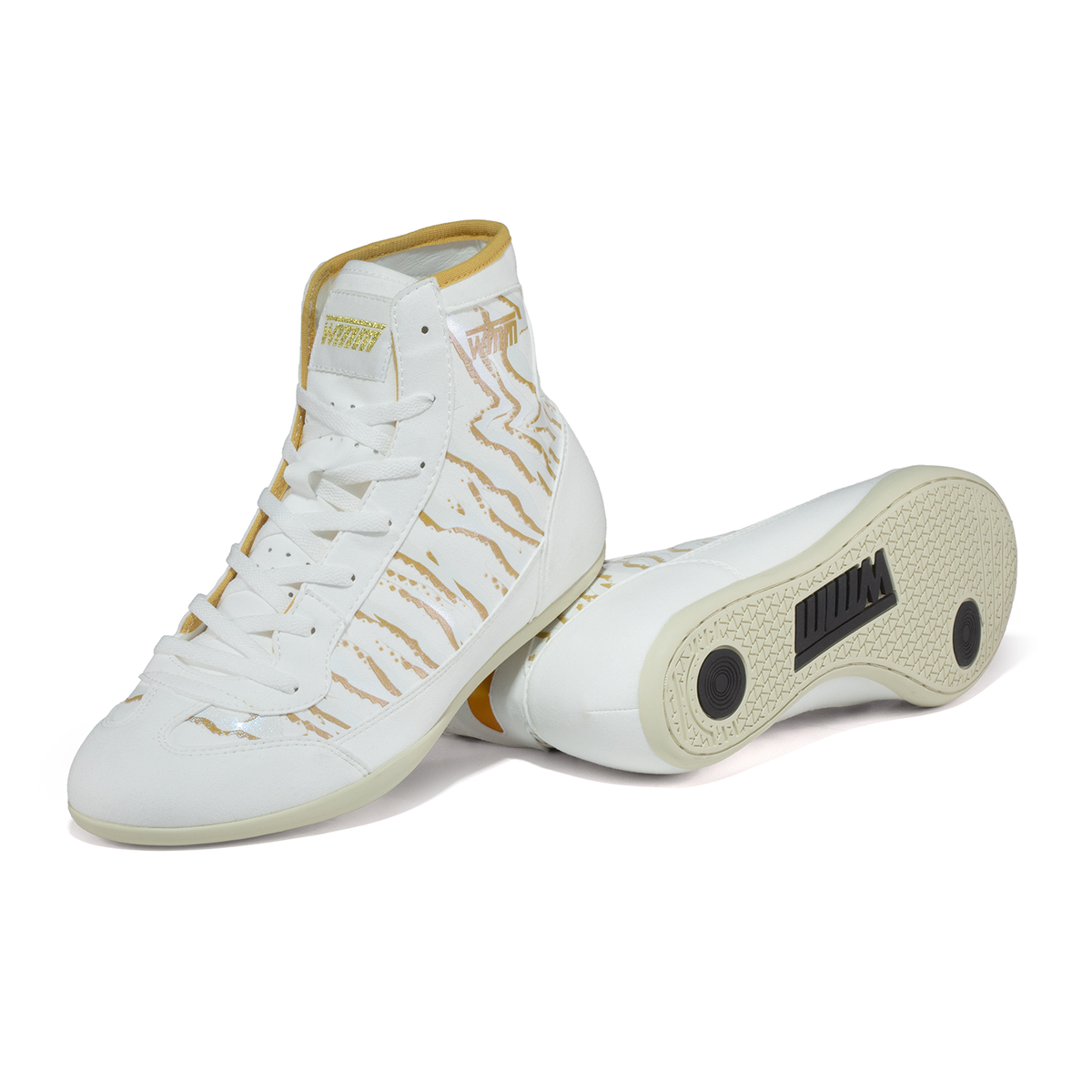 WMM Gold Tiger wrestling shoes, opposite side