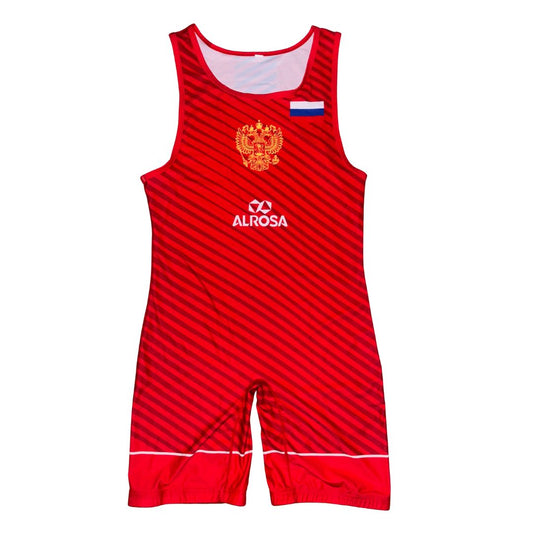 Russia Red International Wrestling Singlet