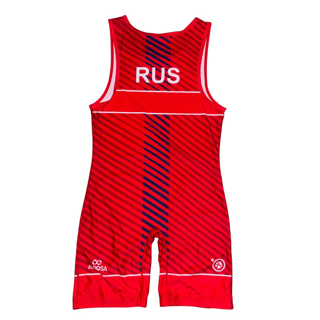 Russia Red International Wrestling Singlet