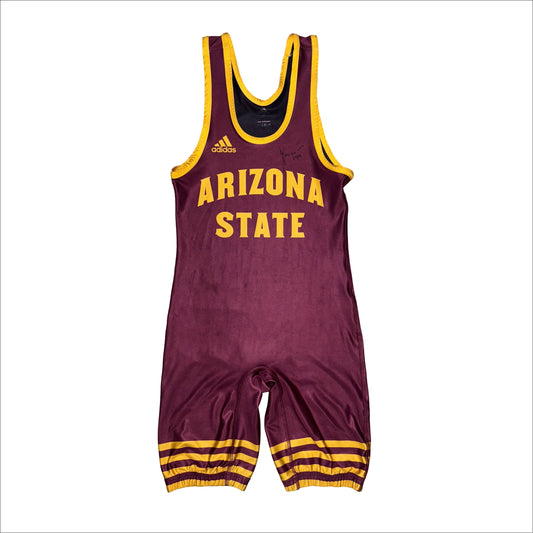 Kyle Parco signed Arizona State wrestling singlet, front