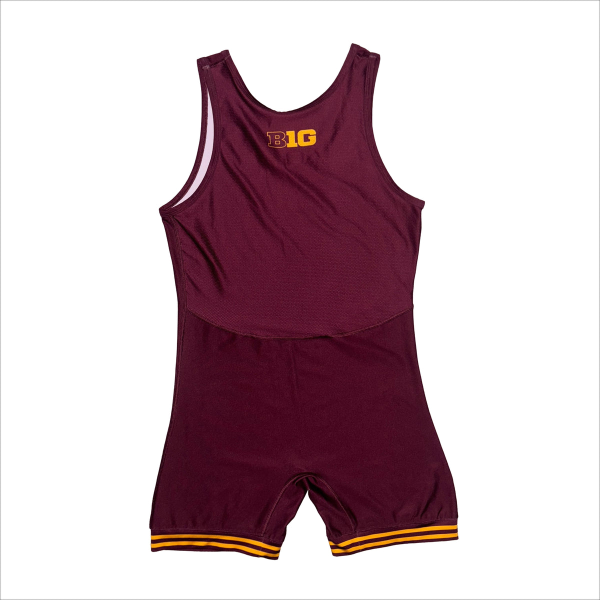 Minnesota team issued wrestling singlet, back