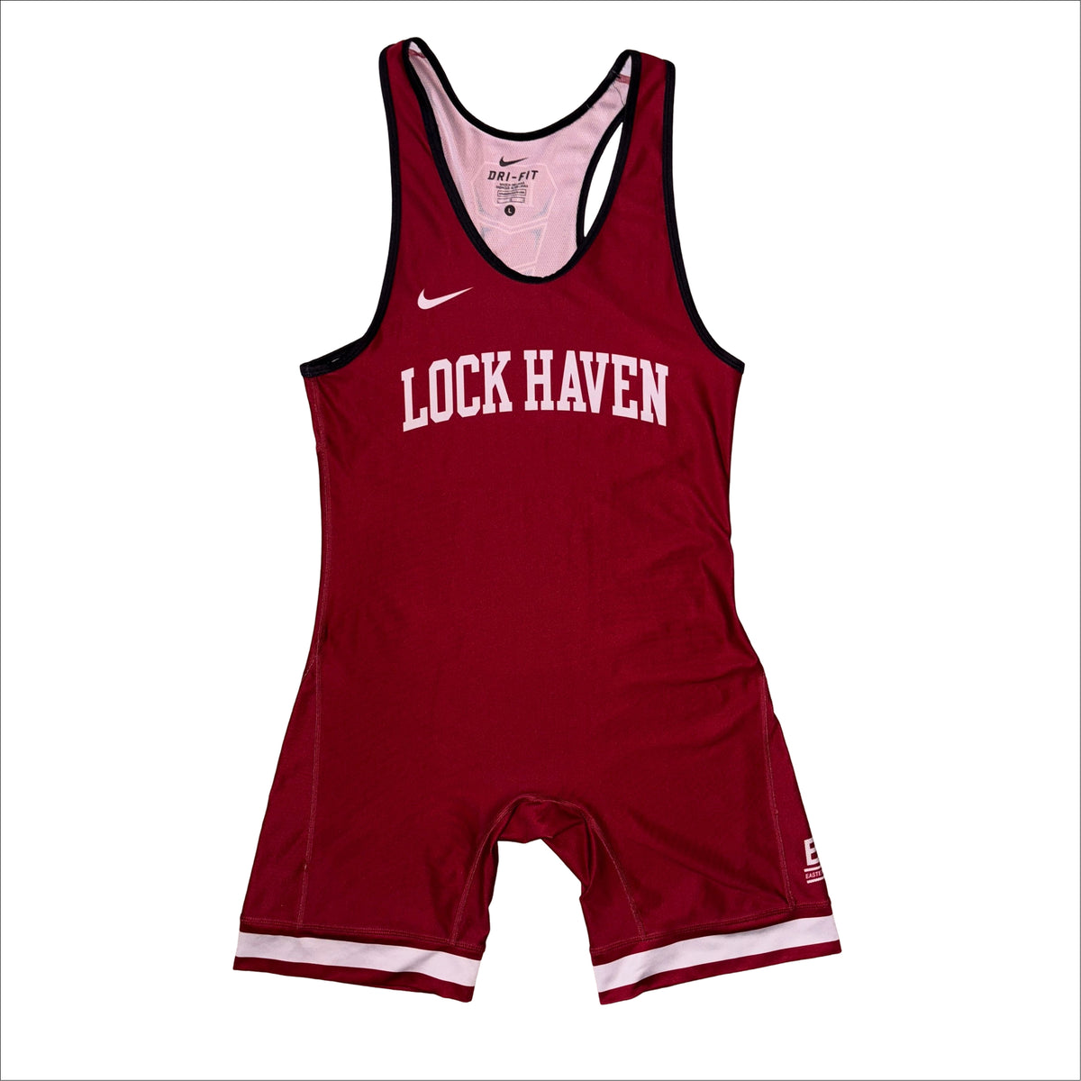 Lock Haven team issued wrestling singlet, front