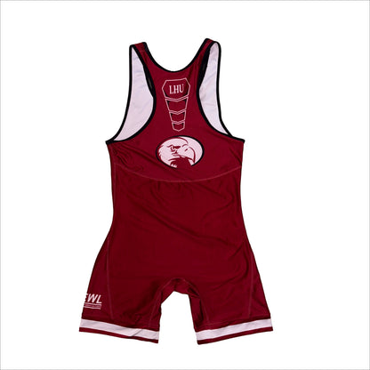 Lock Haven team issued wrestling singlet, back