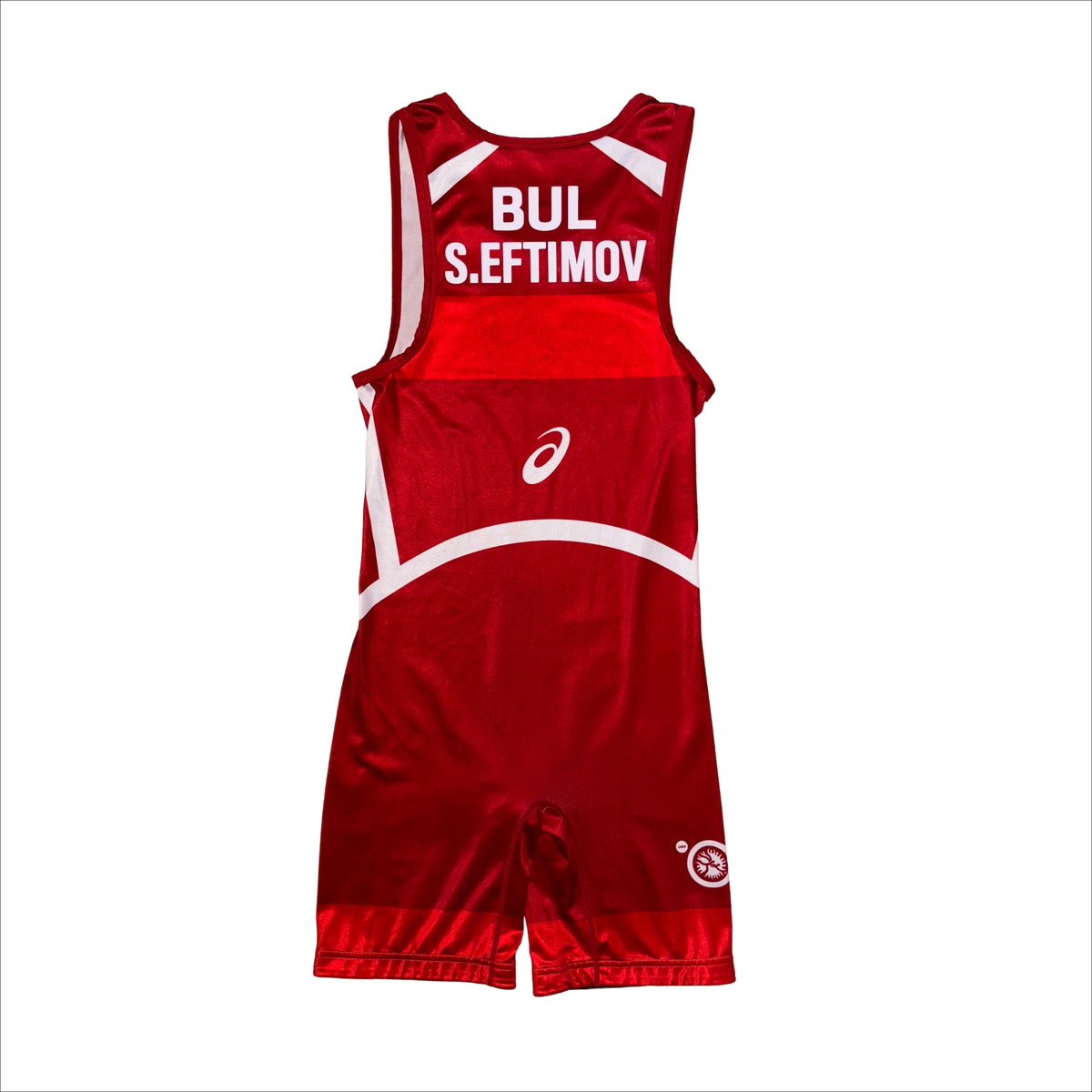 Eftimov Bulgaria national team wrestling singlet, back