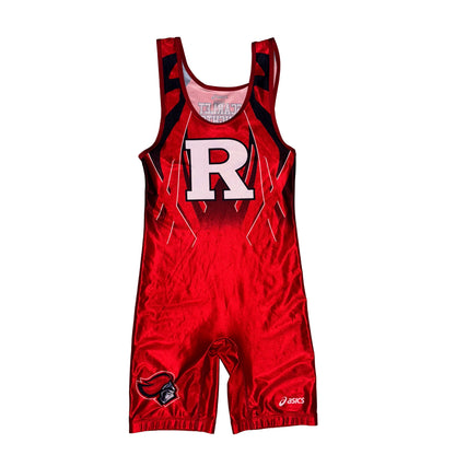 Rutgers team issued wrestling singlet, front