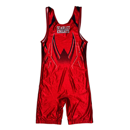 Rutgers team issued wrestling singlet, back