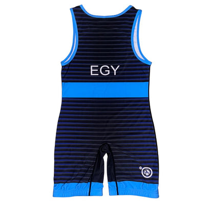 Egypt Blue International Wrestling Singlet