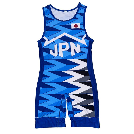 Japan Blue International Wrestling Singlet