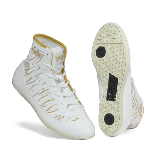 WMM Gold Tiger wrestling shoes, pair with sole