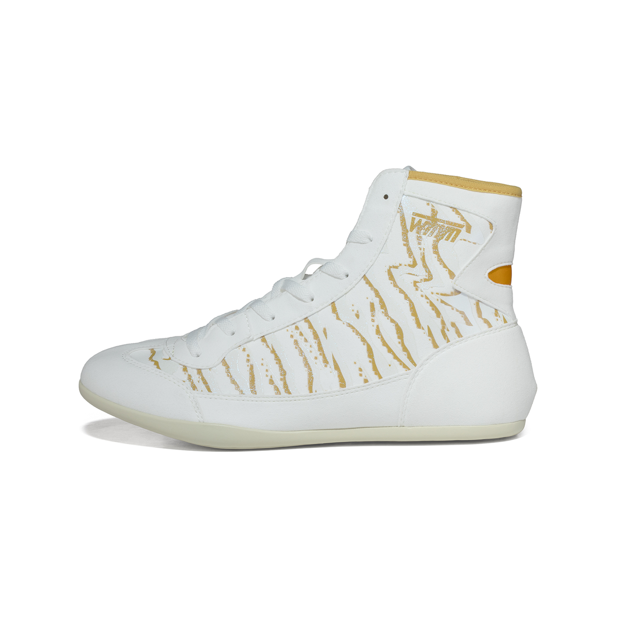 WMM Gold Tiger wrestling shoes, side profile